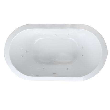 72" Lago Acrylic Freestanding Massage Tub
