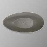 72" Lincoln Natural Concrete Oval Freestanding Tub - Smooth