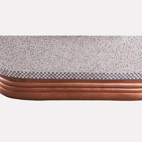 72" Pomona Copper Double-Slipper Mosaic Nickel-Plated Tub