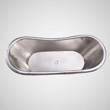 72" Pomona Copper Double-Slipper Mosaic Nickel-Plated Tub