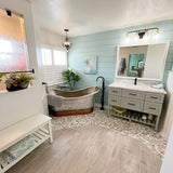 72" Pomona Copper Double-Slipper Mosaic Nickel-Plated Tub