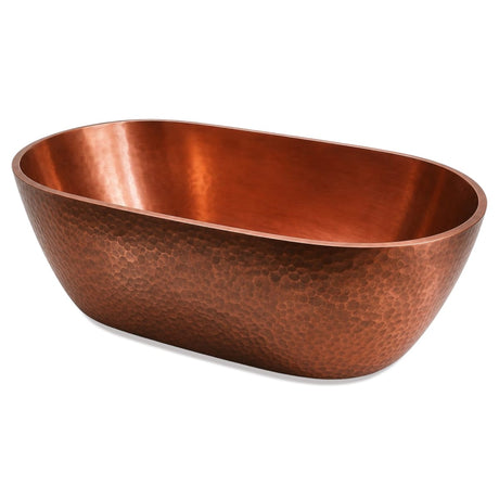 72 Thalia Hammered Copper Freestanding Tub