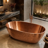 72 Thalia Hammered Copper Freestanding Tub