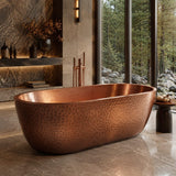 72 Thalia Hammered Copper Freestanding Tub
