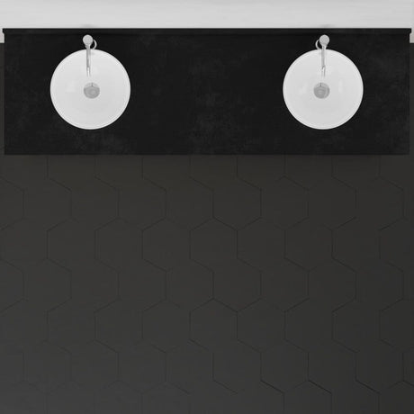 72" Unpainted Shaker Style Poplar Wood Double Vanity for Vessel Sink - 34" Height