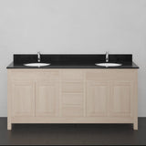 72" Vippis Unfinished Red Oak Raised Panel Double Vanity for Undermount Sinks - 34" Height