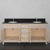 72" Vippis Unfinished Red Oak Raised Panel Double Vanity for Undermount Sinks - 34" Height