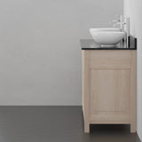 72" Vippis Unfinished Red Oak Raised Panel Double Vanity for Vessel Sinks - 34" Height