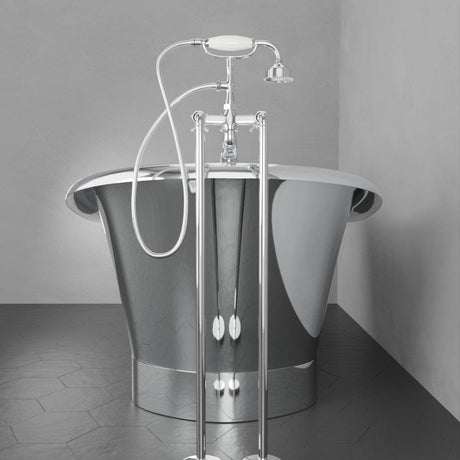 72" x 40" Vaughn Extra Wide Stainless Steel Double Slipper Boat Bathtub Smooth - Polished