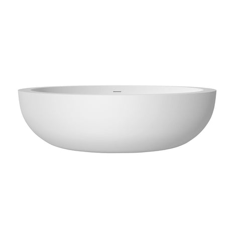 73" Link Solid Surface Stone Resin Freestanding Bathtub