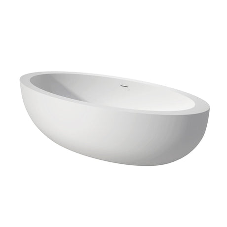 73" Link Solid Surface Stone Resin Freestanding Bathtub
