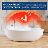 73" Link Solid Surface Stone Resin Freestanding Bathtub