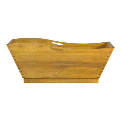 74" Aragon Handcrafted Natural Wood Tub