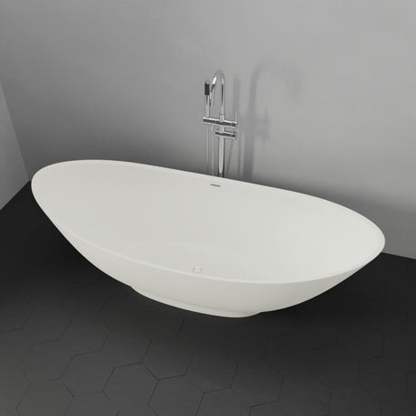 74" Bombay Solid Surface Stone Resin Freestanding Double-Slipper Bathtub