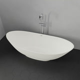 74" Bombay Solid Surface Stone Resin Freestanding Double-Slipper Bathtub