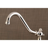 Albany Adjustable Wall-Mount Bathroom Faucet - Cross Handles