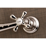 Albany Adjustable Wall-Mount Bathroom Faucet - Cross Handles