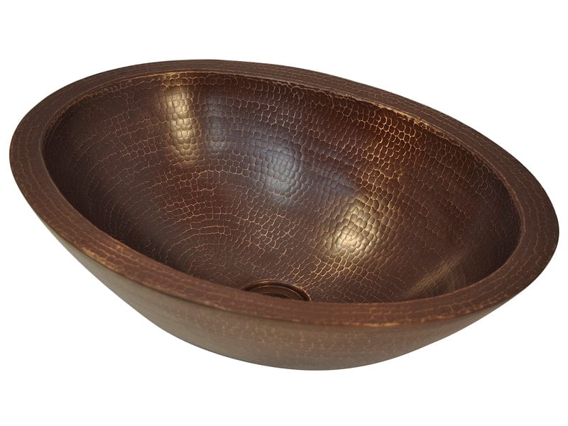 アナベベ　銅滴　含金銀銅製　重さ約5.4㎏　共箱　V　8661A Premier Copper Products Medium Round Hammered Copper Vessel Sink