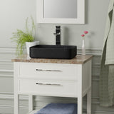 Almadane Smooth Honed Black Forest Marble Vessel Sink