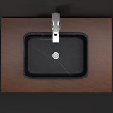 Almadane Smooth Honed Black Forest Marble Vessel Sink