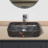 Almadane Smooth Honed King Gold Marble Vessel Sink