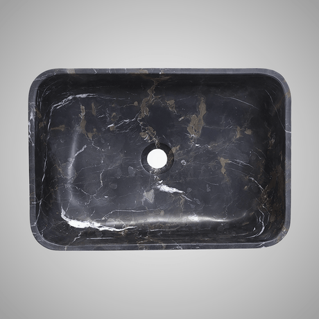 Almadane Smooth Honed King Gold Marble Vessel Sink