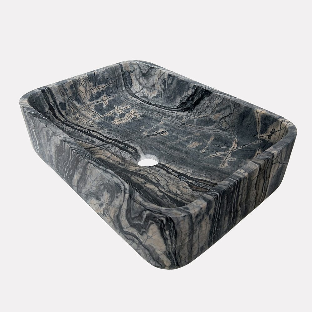 Almadane Smooth Honed Lunar Marble Vessel Sink