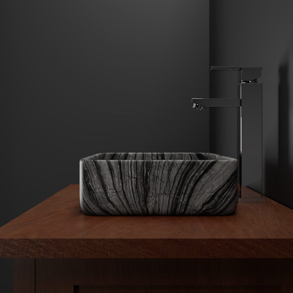 Almadane Smooth Honed Lunar Marble Vessel Sink