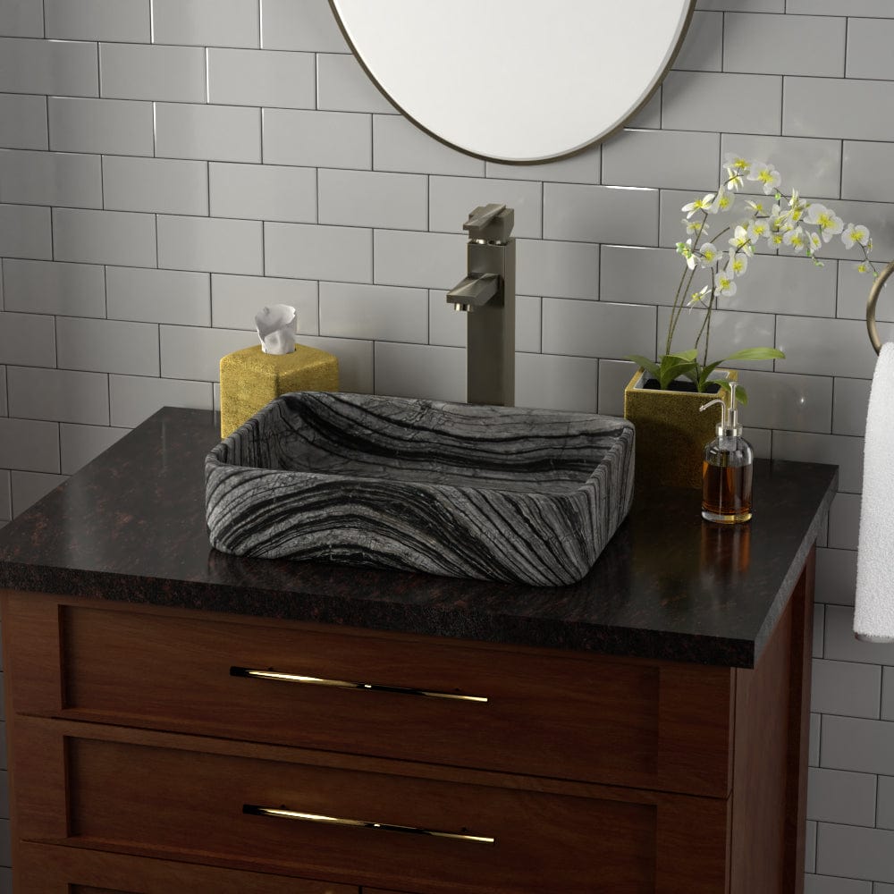 Almadane Smooth Honed Lunar Marble Vessel Sink