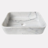 Almadane Smooth Honed Moon White Marble Vessel Sink