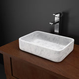 Almadane Smooth Honed Moon White Marble Vessel Sink