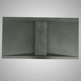 Alsea Rectangular Cast Concrete Vessel Sink - Copper Green