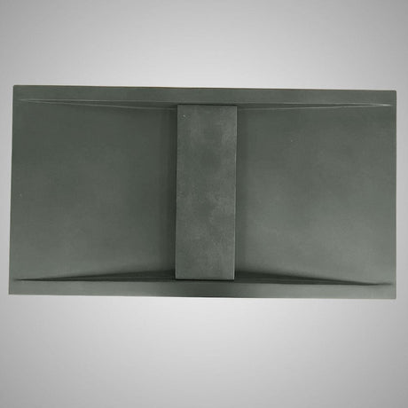 Alsea Rectangular Cast Concrete Vessel Sink - Copper Green