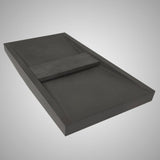 Alsea Rectangular Cast Concrete Vessel Sink - Dusk Grey