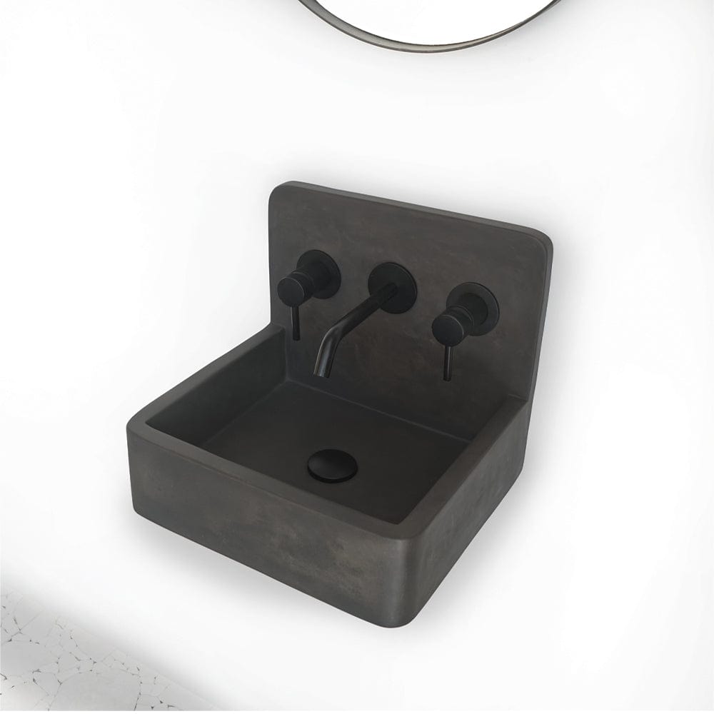 Amadeo Concrete Wall-Mount Bathroom Sink - Dusk Grey
