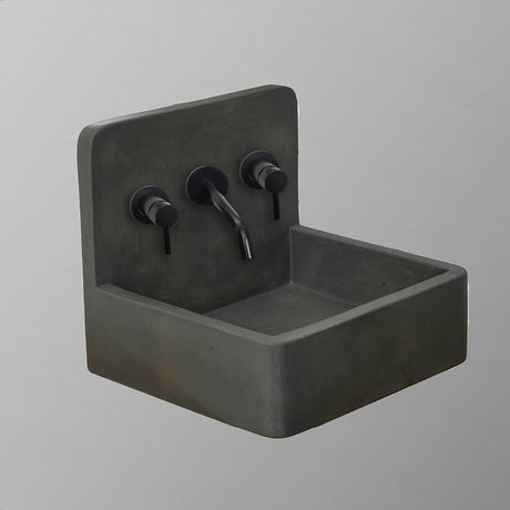 Amadeo Concrete Wall-Mount Bathroom Sink - Dusk Grey