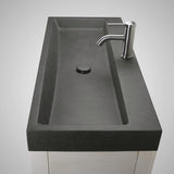Amador Rectangular Cast Concrete Vessel Sink - Dark Gray
