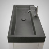 Amador Rectangular Cast Concrete Vessel Sink - Dark Grey