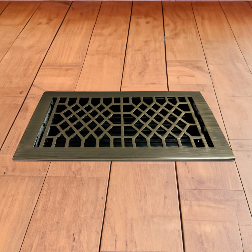 Antique Solid Brass Floor Register