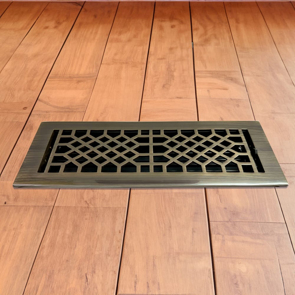 Antique Solid Brass Floor Register