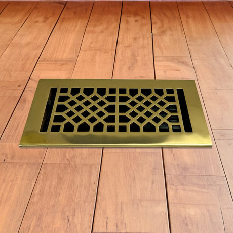 Antique Solid Brass Floor Register