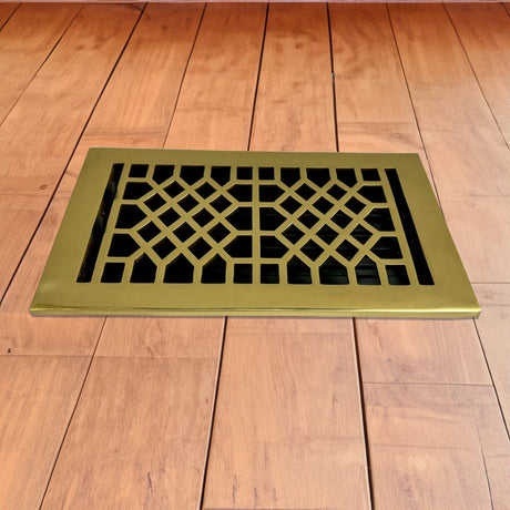 Antique Solid Brass Floor Register