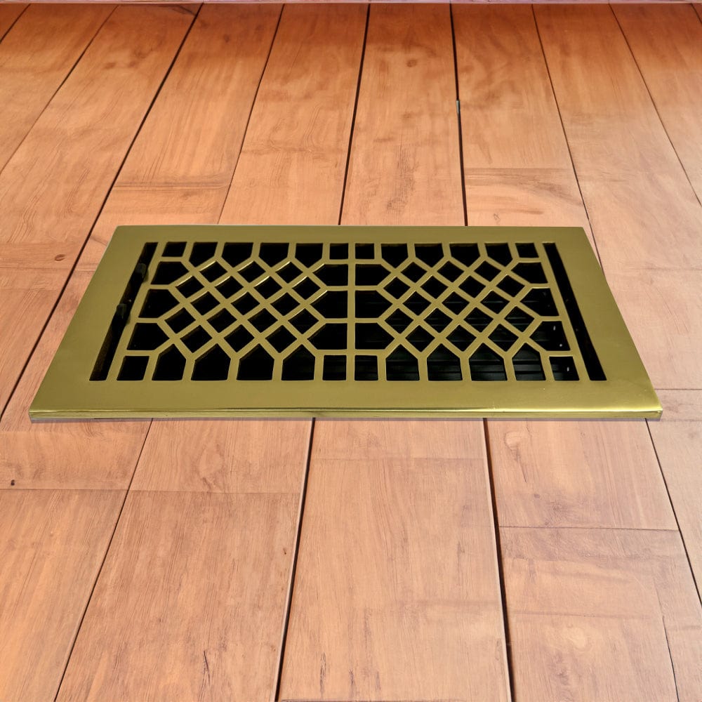 Antique Solid Brass Floor Register