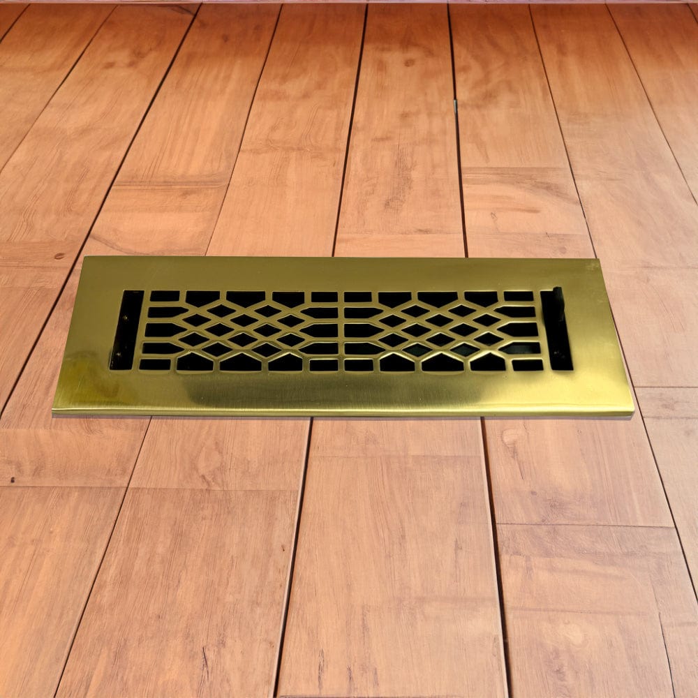 Antique Solid Brass Floor Register