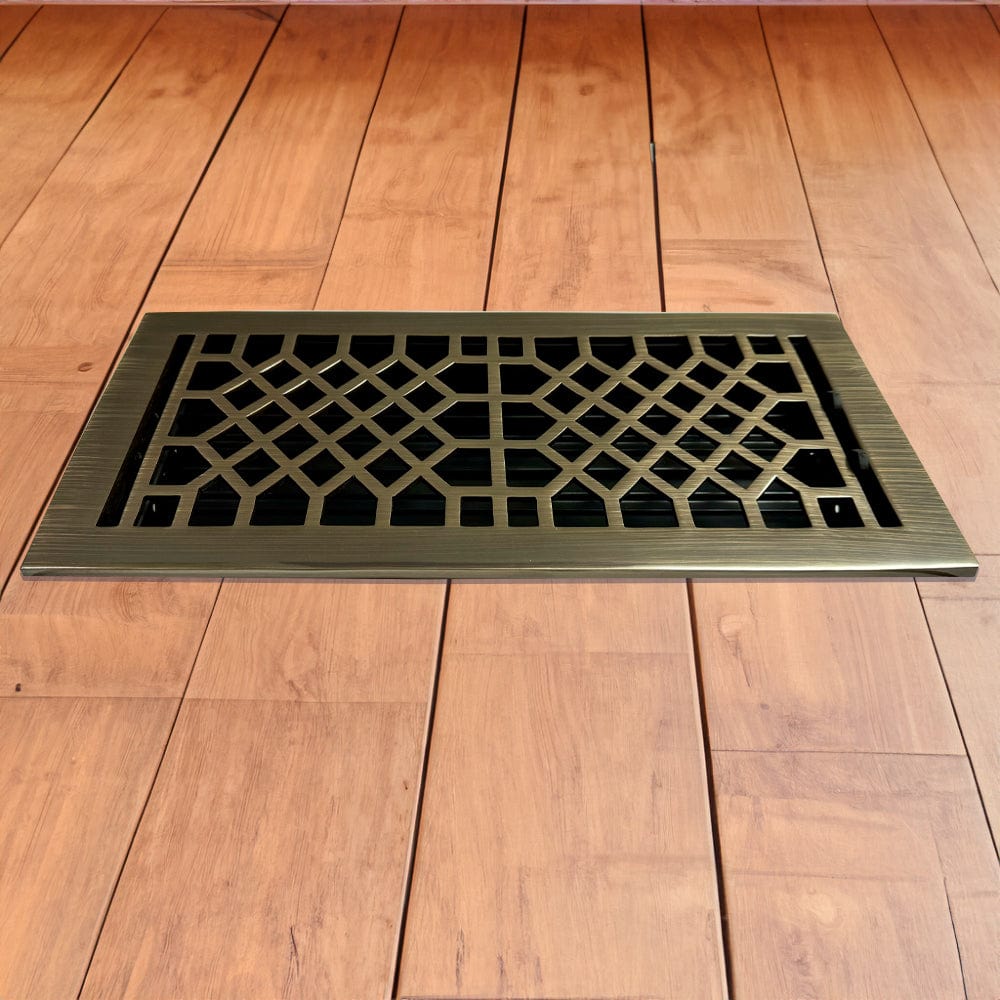 Antique Solid Brass Floor Register
