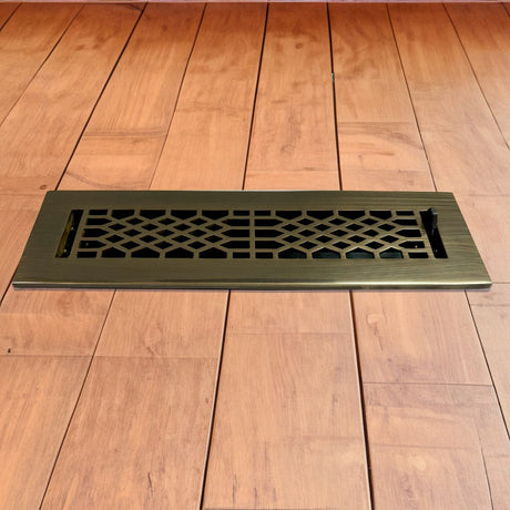 Antique Solid Brass Floor Register