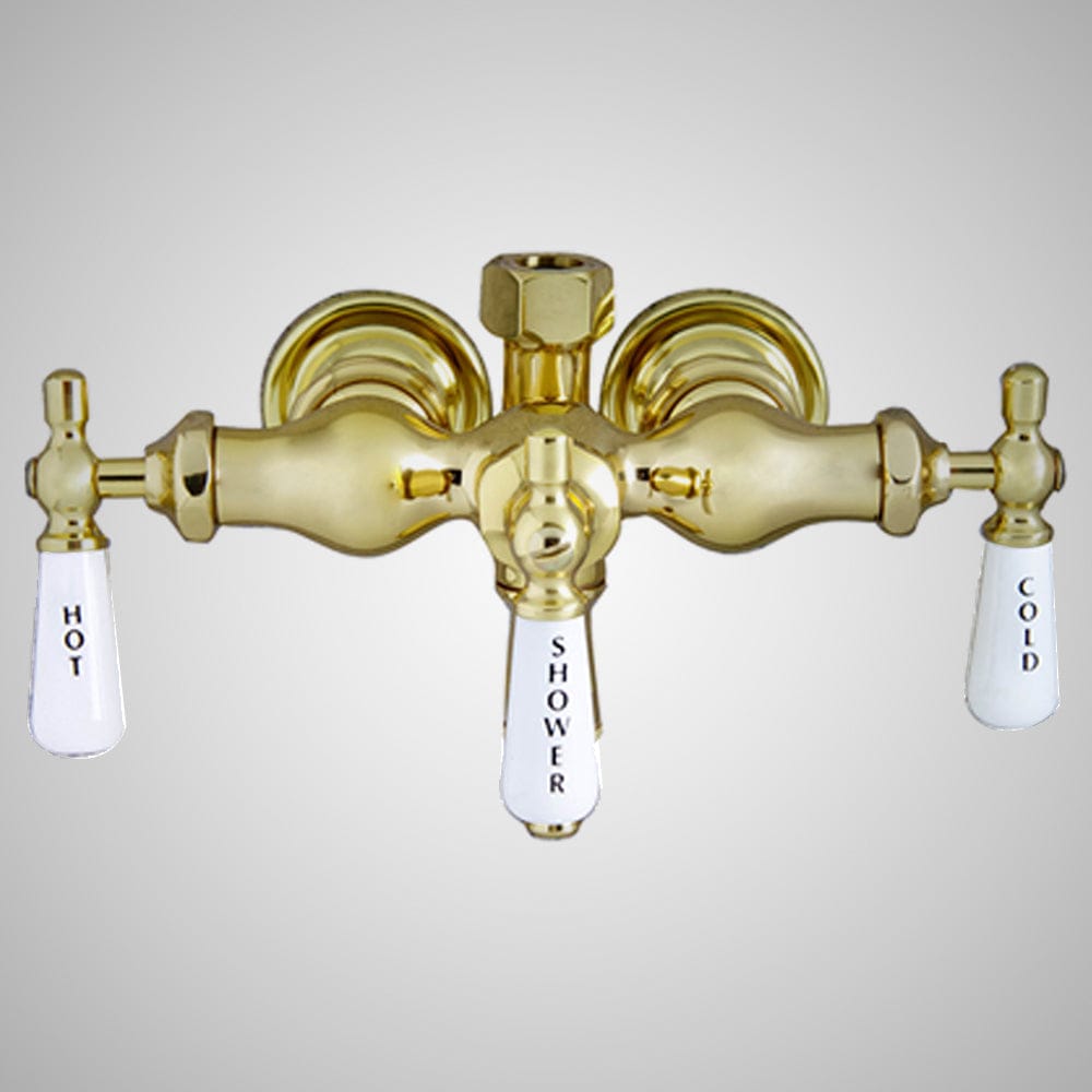 Antique-Style Diverter Tub Wall-Mount Faucet