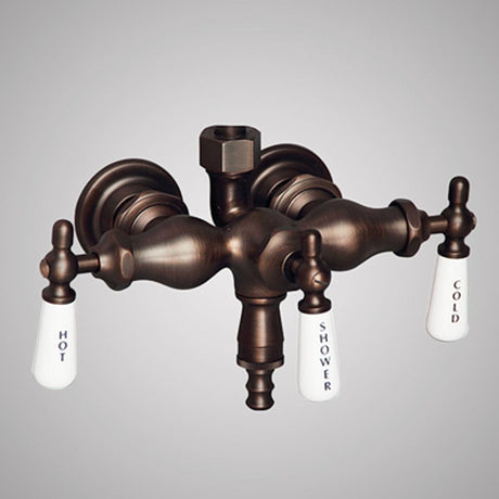 Antique-Style Diverter Tub Wall-Mount Faucet