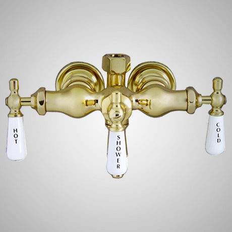 Antique-Style Diverter Tub Wall-Mount Faucet