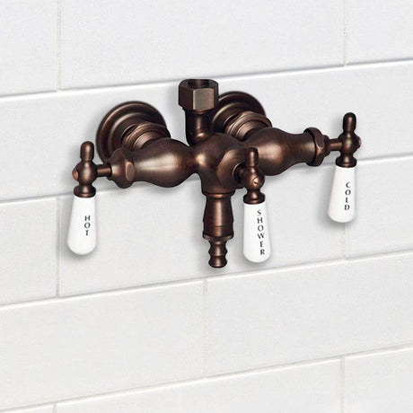Antique-Style Diverter Tub Wall-Mount Faucet